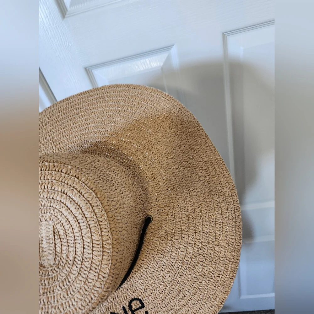 Sunshine Tan‎ Straw Hat Beach Summer Embroidered